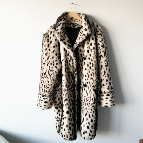 Vintage Leopard Faux Fur Teddy Oversized Jacket - Picture 6 of 16